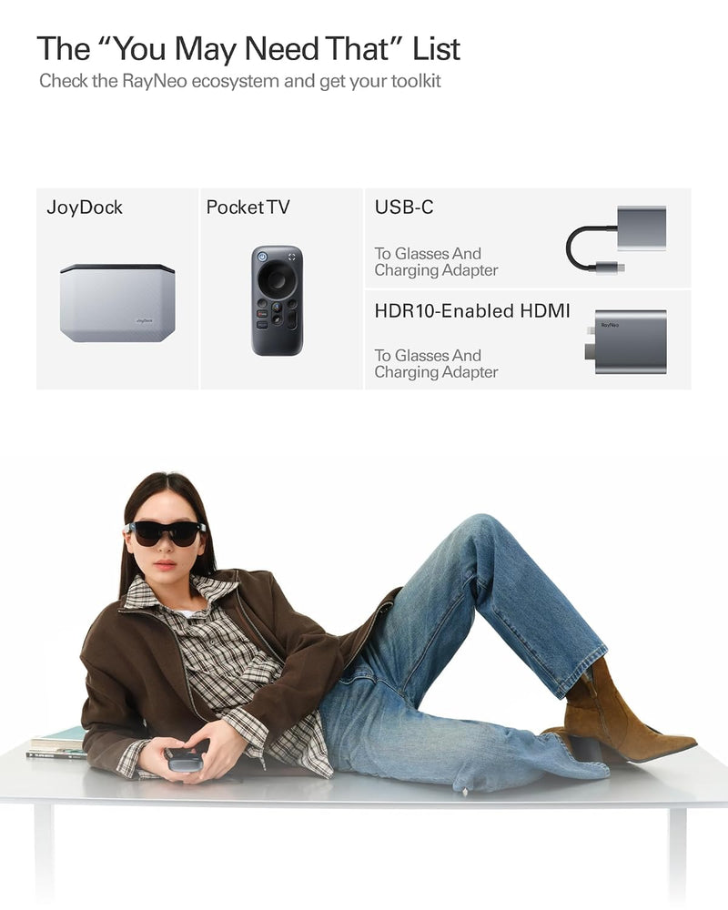 RayNeo Air 4 Pro - Lentes AR/XR (201" HDR10, 120Hz, 3D)