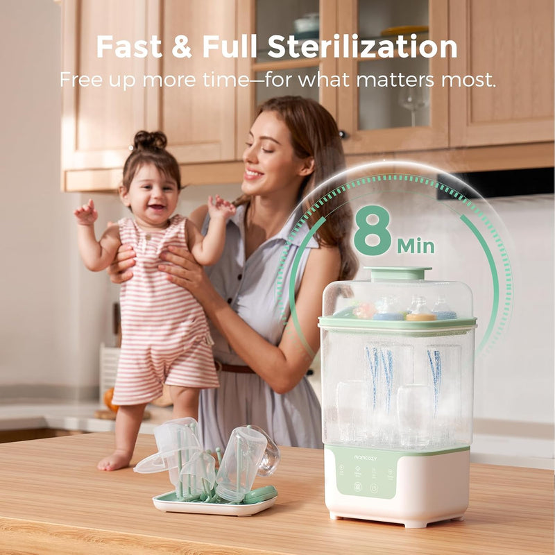 Momcozy Esterilizador y Secador de Biberones Compacto 4 en 1