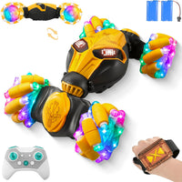 Uucoco Rc Gesture Sensing Stunt Car Toys for Kids 3-12 Years Old, Drift Hand Control Remote Control Cars with Light & Mu