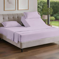 Flex Top Split Head King 4 Piece Sheet Set - Ultra-Soft - Light Lavender