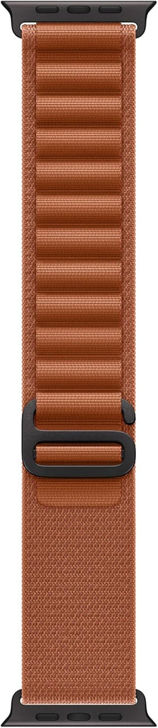 Apple Watch Band - Alpine Loop - 49mm - Terra Cotta - Medium - Black Titanium Finish