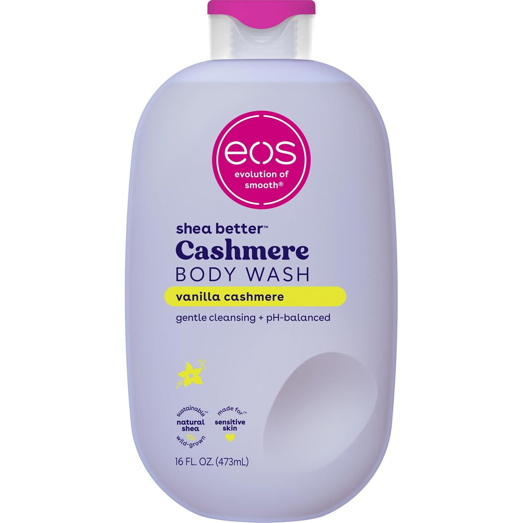 eos Cashmere Body Wash- Vanilla, Creamy Gel with Shea Butter, 16 fl oz