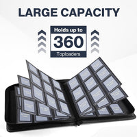 Pemocyny Top Loader Binder 9 Pocket, Holds 360 Toploaders, 100 Toploaders INCLUDED