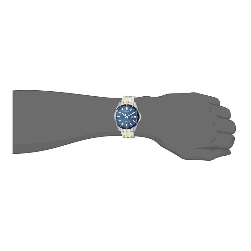 Reloj de cuarzo Citizen para hombre, diseño clásico con caja de acero inoxidable y esfera azul elegante