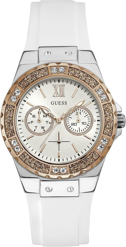 Ofertaza, GUESS Women's Stainless Steel + Stain Resistant Silicone Watch