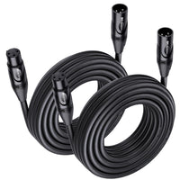 Cable Matters 2-Pack Premium XLR to XLR Cable, Microphone Cable, M-F, 25ft