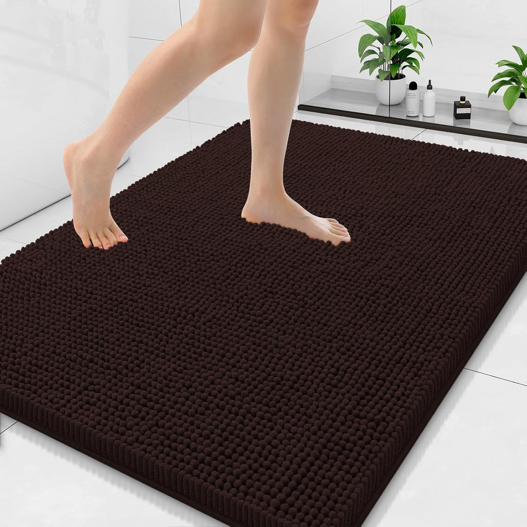Arotive Bathroom Rugs 40x32, Soft Absorbent Shaggy Chenille Bath Rugs