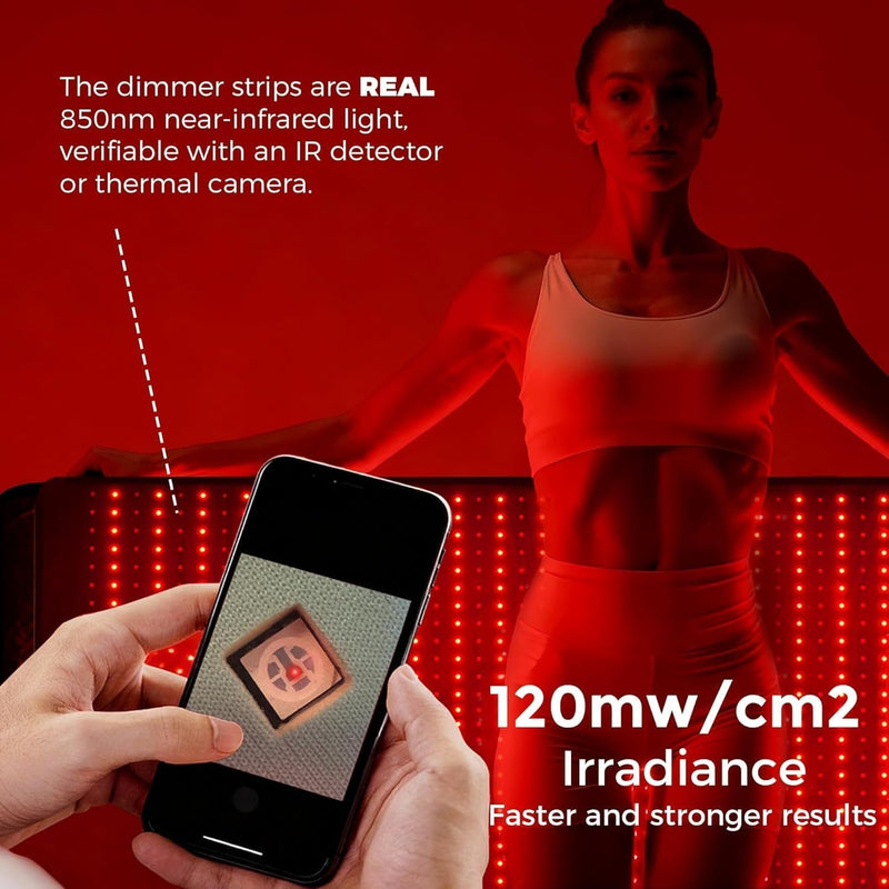 Quasar MD Nuevo Lanzamiento 2025 Alfombrilla de Terapia de Luz Roja Infrarroja - 1440 piezas de Chips LED SMD Profesionales - Longitudes de Onda de 660nm y 850nm, Alivio del Dolor, Mejora la Recuperac