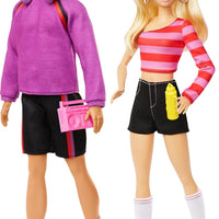 Barbie Fashionistas Set with 2 Fashion Dolls & 6 Accessories