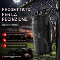 Under Armour Insulated Water Bottle with Handle & Fence Hook, 64oz