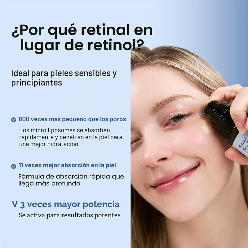 MEDITHERAPY Retinal Skin Booster Serum - Retinaldehído no irritante para principiantes para cara y cuerpo - Minimizador de poros de retinol antienvejecimiento para piel propensa a imperfecciones