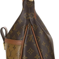 Original Louis Vuitton Pre-loved Monogram Reversed Dauphine Hobo MM, Brown