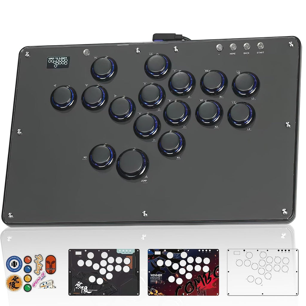 Haute42 U16 Leverless Arcade Stick, Hot-Swap 16-Key Fighting Controller