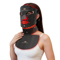 INIA Red Light Therapy Mask for Face, Neck & Chest, 850nm NIR, 4 Modes