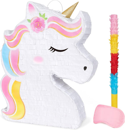 WERNNSAI Unicorn Piñata, Unicorn Birthday Decorations, Rainbow Unicorn