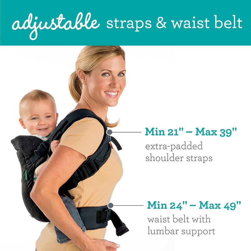 Infantino Flip Advanced 4 en 1 Portabebés Ergonómico Negro