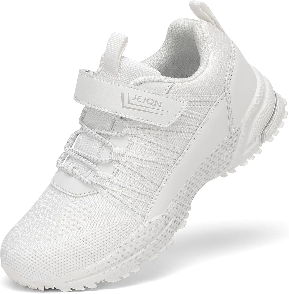 JEJQN Kids Sneakers Breathable Lightweight Athletic Boys Girls Tennis Shoes