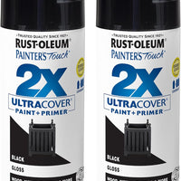 Rust-Oleum Painter's Touch 2X Ultra Cover Spray Paint, Gloss Black