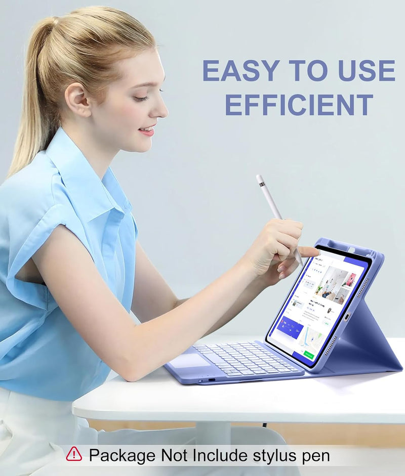 Funda con Teclado Harvopu para iPad 11" (A16) / iPad 10.ª Gen - Azul