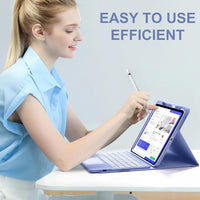 Funda con Teclado Harvopu para iPad 11" (A16) / iPad 10.ª Gen - Azul