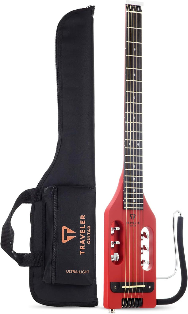Traveler Guitar Ultra-Light Acoustic Acoustic-Electric Guitar, Vintage Red