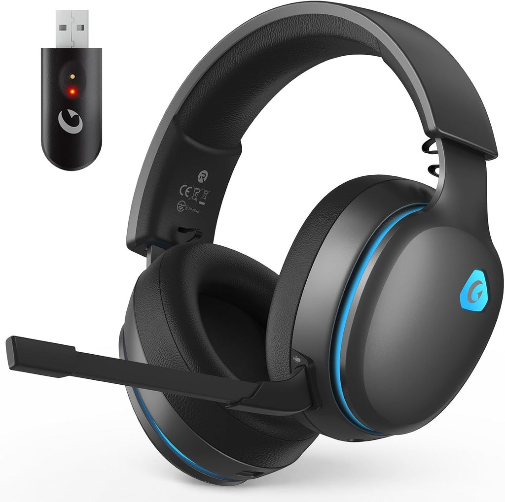 AOC 2.4GHz Wireless Gaming Headset for PS5, PS4, Switch, 45Hr, Space Gray