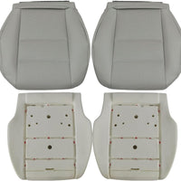 NLQR Driver & Passenger Bottom & Foam Cushion Replacement Leather Seat Cover Gray fit for Mercedes Benz GLK250 GLK280 GL