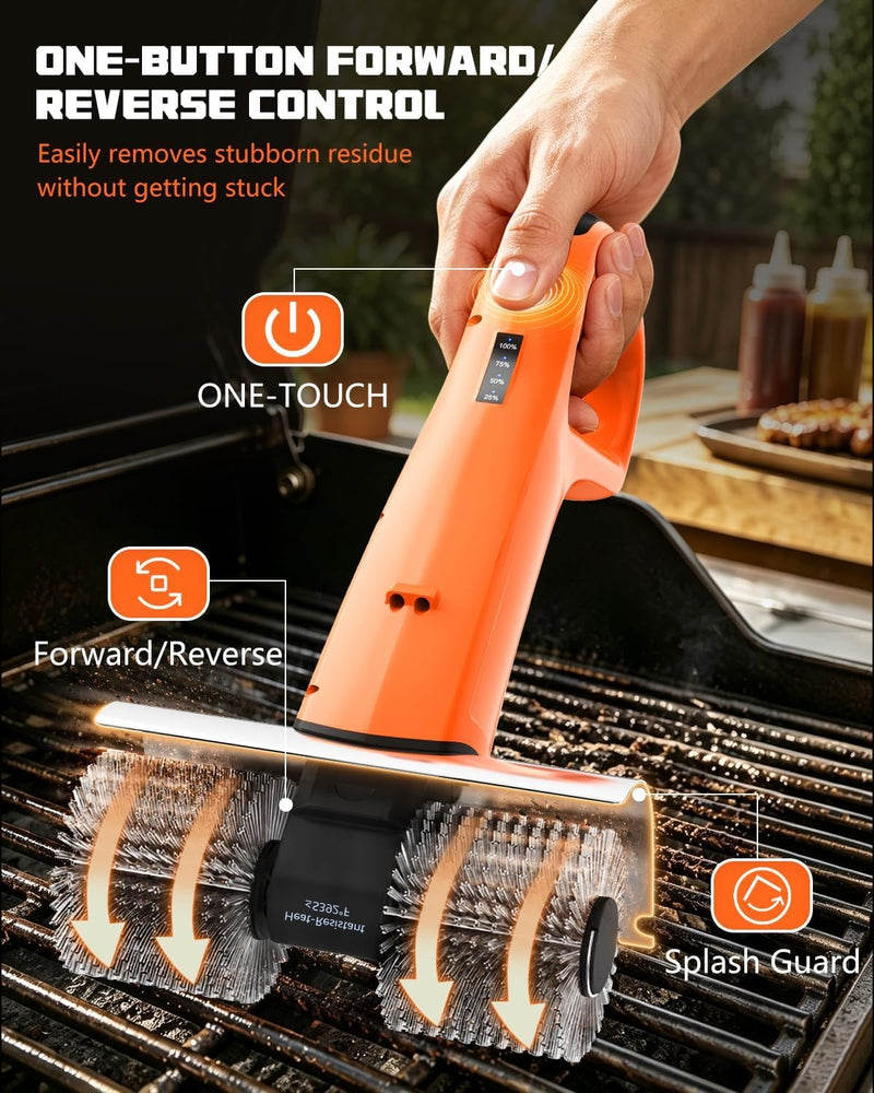 PUNOLAZY Electric Grill Brush Bristle Free BBQ Grill Brush for Outdoor