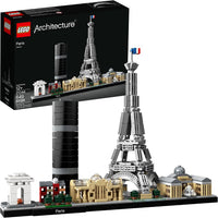 LEGO Architecture Paris Model Building Set - Detailed Display Building Block Set for Kids, Boys and Girls, Ages 12+ - Unique Gift for Travel & Architecture Enthusiasts - 21044