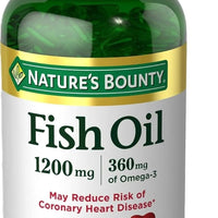 Nature's Bounty Fish Oil Omega 3 Supplements - Supports Heart Health, 1200 Mg Fish Oil, Omega-3, 200 Softgels (Pack of 1) - 200 Count (Pack of 2)