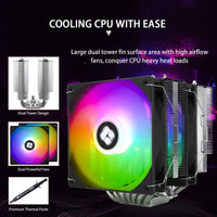 Thermalright PS120SE ARGB CPU Air Cooler, 7 Heat Pipes CPU Cooler,Dual 120mm TL-C12B-S V2 PWM Fan, AGHP 4.0 Technology, S-FDB Bearing, for AMD AM4 AM5/Intel 1700/1150/1151/1200, PC Cooler