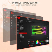 Redragon K673 PRO Wireless 81-Key RGB Gasket Gaming Keyboard, Scroll Knob