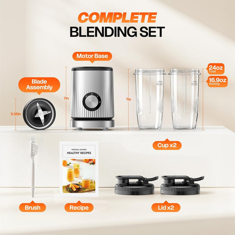 turelar Blender for Smoothies Portable Personal Blender