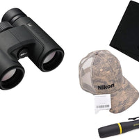 Nikon PROSTAFF P7 10x30mm Binoculars, Topo Hat, Lens Pen & Gritr Microfibre Kit - High-Magnification Wide FOV Waterproof Fogproof Binocular with Multilayer-Coated Clear Lens