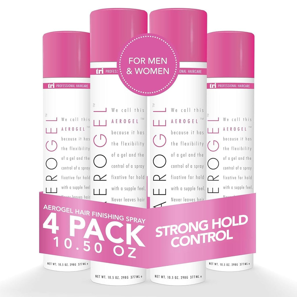 TRIDESIGN Aerogel Hairspray Strong Hold Finishing - 10.5 Oz (Pack of 4)