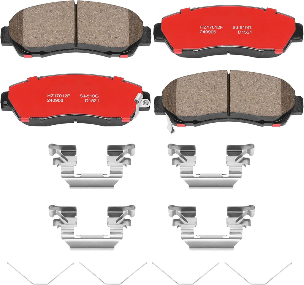 HECHENQICHE D1521 Front Ceramic Brake Pads Kit Fit For Honda Accord Crosstour 2011, For Crosstour 2012-2015, For CR-V 20