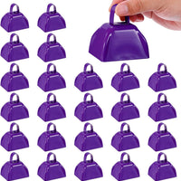 PATIKIL 24pcs Cow Bells for Football Games,3in Cowbells for Sporting Events Bulk Loud Noise Makers Metal Cow Bell with H
