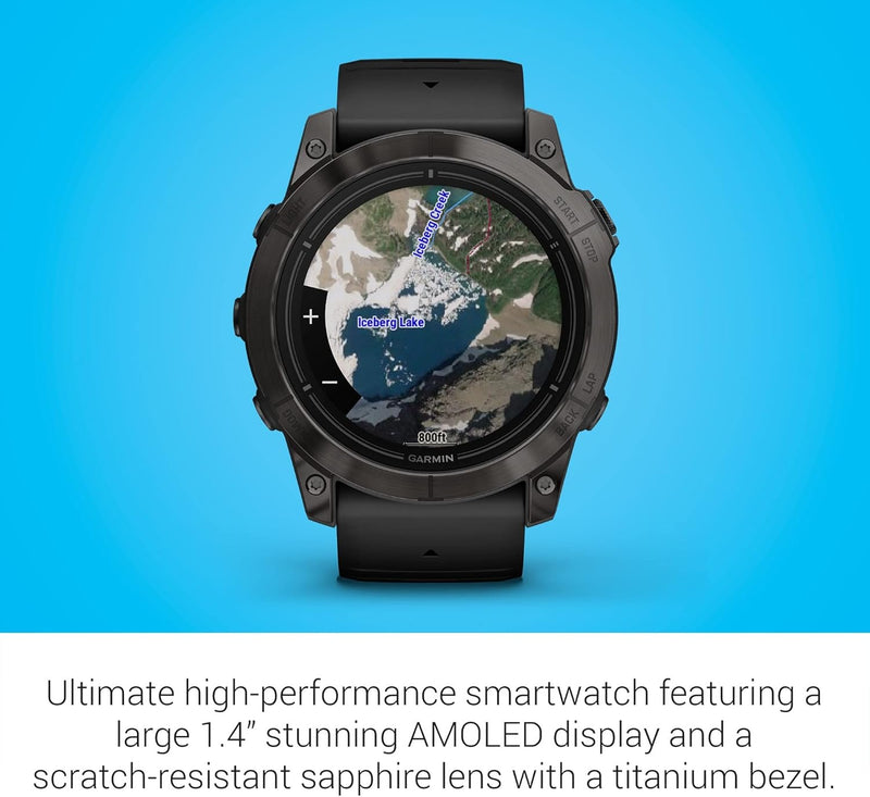 Garmin epix Pro (Gen 2) Sapphire Edition, 51mm, High Performance Smartwatch, Advanced Training Technology, Built-in Flashlight, Black