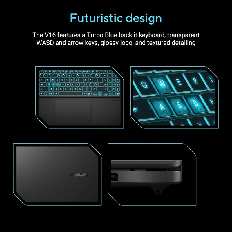 🔥 **OFERTA GAMER: ASUS V16 16” WUXGA 144Hz – Core 7 240H + RTX 5070 | 16GB DDR5 + 1TB SSD** Matte Black