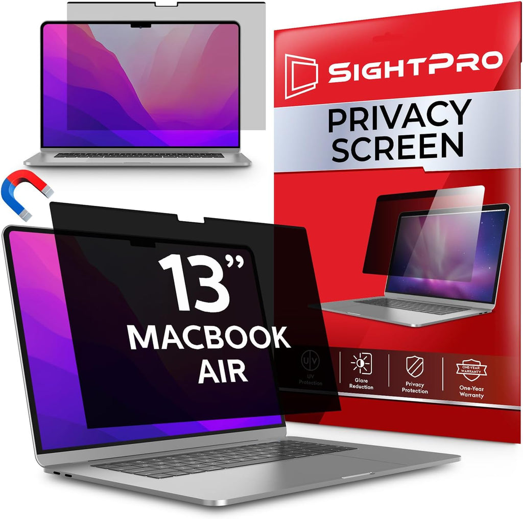 SightPro Magnetic Privacy Screen for MacBook Air 13 Inch (2018, 2019, 2020, 2021, M1) Patented Removable Laptop Privacy