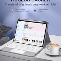 Funda con Teclado Harvopu para iPad 11" (A16) / iPad 10.ª Gen - Gris