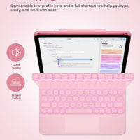 Funda con Teclado typecase Edge para iPad 11" (A16) / 10.ª Gen - Rosa Claro