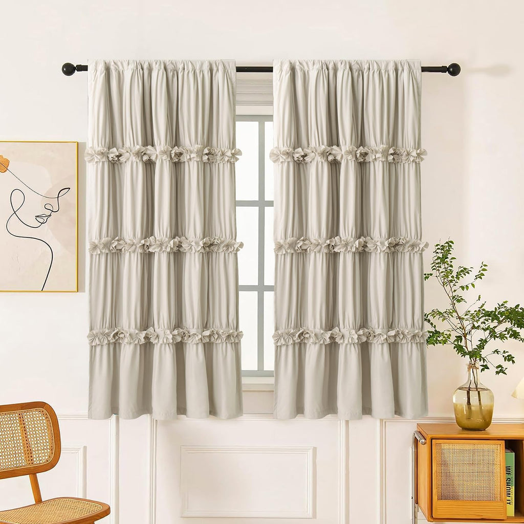 Homechoice Decor Thermal Insulated Window Curtains, 42" W x 63" L (Pair)