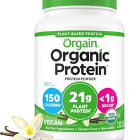 Orgain - Proteína orgánica a base de plantas vegetales, vegano, bajo en carbohidratos, sin lácteos, sin gluten, sin azúcares añadidos, sin soya, Kosher, sin OMG, 720 g