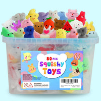 80 Pcs Party Favors for Kids 4-8, Kawaii Squishies Mochi Squishy Toys Bulk