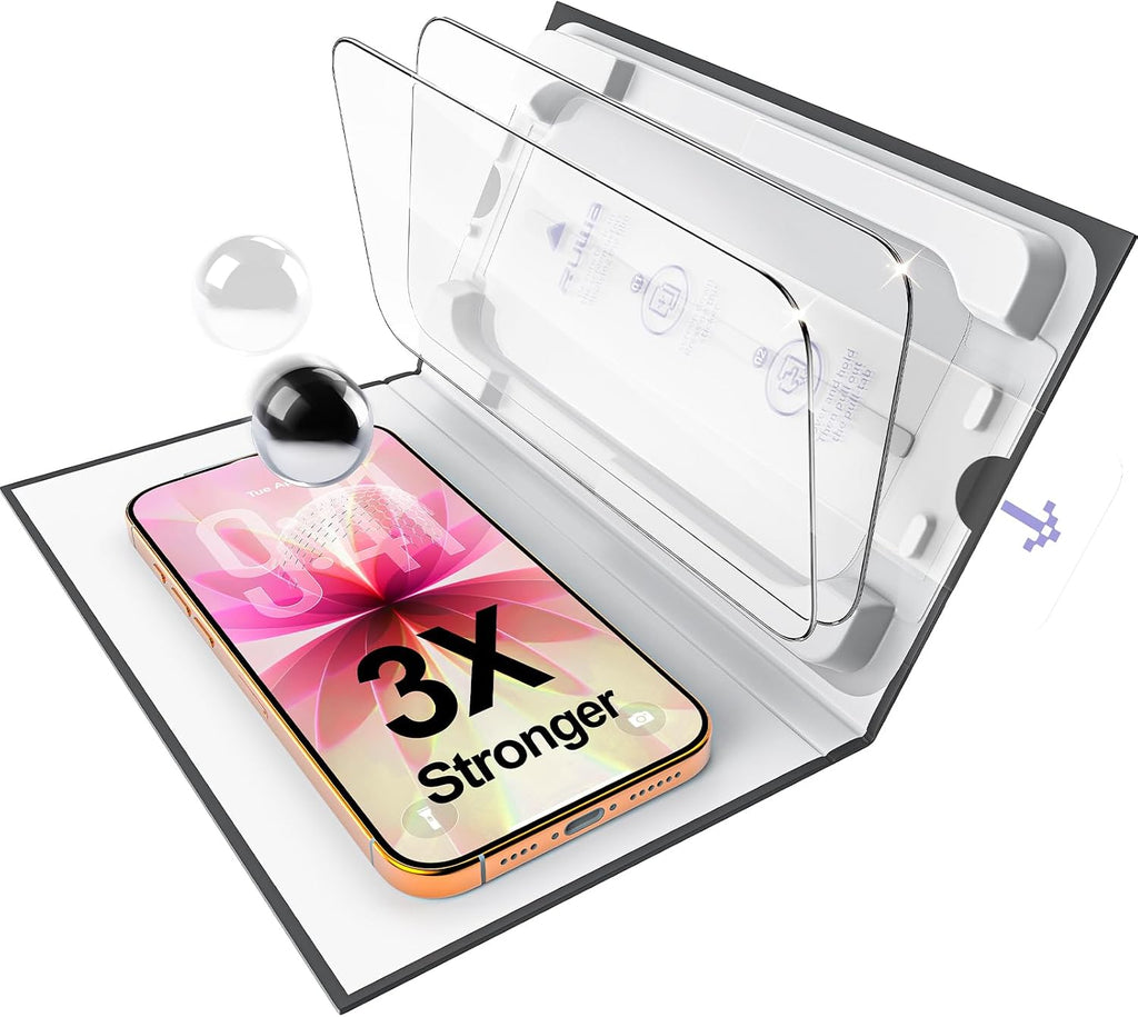 ruwa Screen Protector for iPhone 15 Plus/16 Plus 6.7-inch [2-Pack] HD Tempered Glass with Bubble&Dust Free Box, 9H Hardn