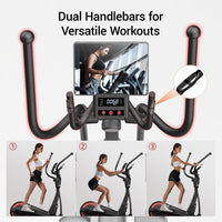 UMAY Elliptical Exercise Machine with 15.5''-17'' Stride & Heart Rate