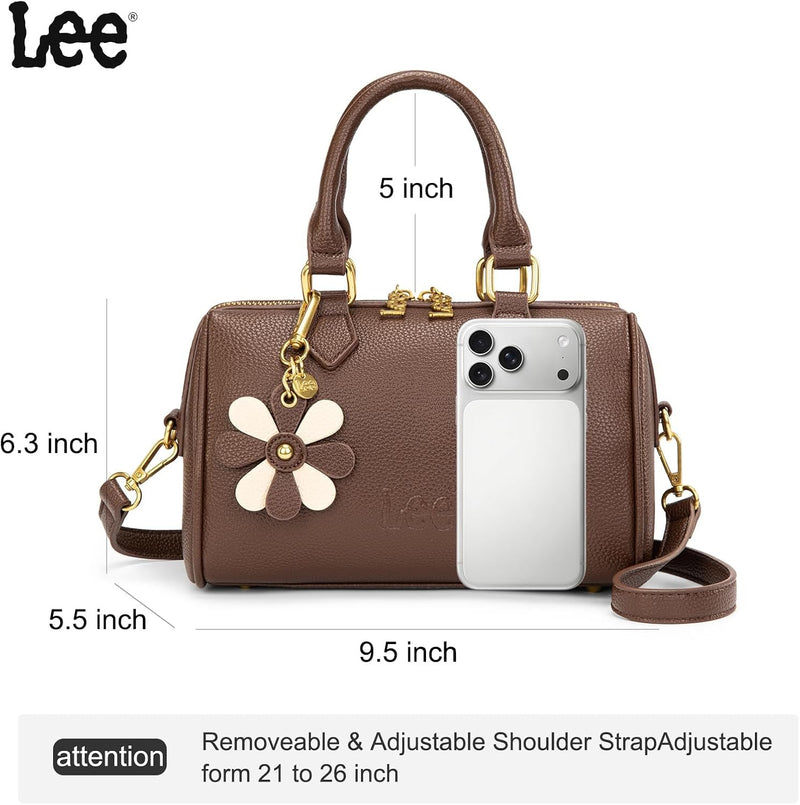 Montana West Lee Satchel Purses for Women, Small Top Handle Handbag, Convertible Crossbody Satchel