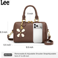 Montana West Lee Satchel Purses for Women, Small Top Handle Handbag, Convertible Crossbody Satchel