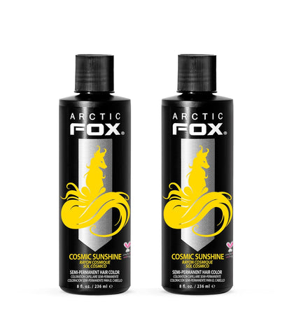 ARCTIC FOX Semi-Permanent Hair Dye Cosmic Sunshine - Vegan - 2 x 8 oz